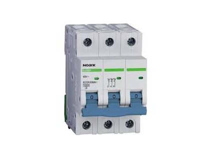 Instalační jistič NOARK EX9BH 100324 – 3pólový 20 A 10 kA char. B pro bezpečné elektroinstalace