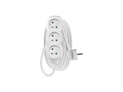 Prodlužovací kabel 3 m 3 zásuvky bílý PVC 1mm2 EMOS P0313