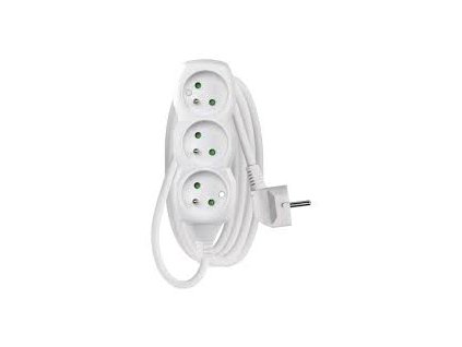 Prodlužovací kabel 2 m 3 zásuvky bílý PVC 1mm2 EMOS P0312