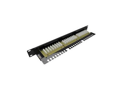 SOLARIX Patch panel 24 x RJ45 CAT6 UTP 1U SX24L 6 UTP BK N