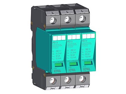 Přepěťová ochrana PO I 3 280V 12,5kA Modulární, vyměnitelná B+C+D