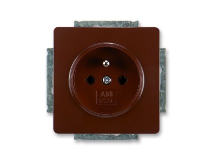 Zásuvka s ochranným kolíkem 5518G A02349 H1 hnědá Swing ABB