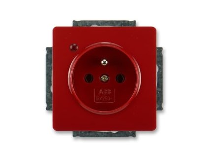 Zásuvka s ochranou před přepětím 5598G A02349 R1 karmínová Swing ABB