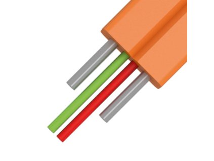 kabel opticky flat drop frp plochy 2vl 9 125 z043 bily 2x3mm fca