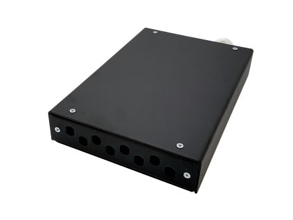 opticky box nastenny neosazeny pro 8 x st adapteru hlinikovy cerny