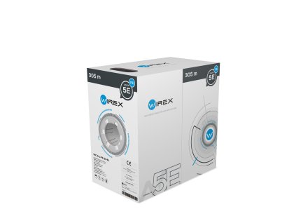 wirex instalacni kabel cat5e u utp pe 305m box cerny