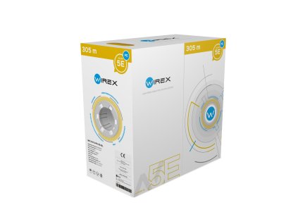 wirex instalacni kabel cat5e f utp pe 305m box cerny