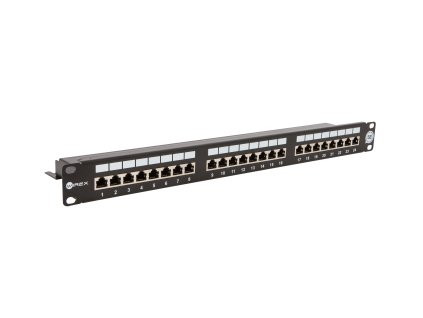 wirex 19 patch panel cat5e stp 24xrj45 1u s vyvazovaci listou