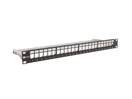 wirex 19 patch panel modularni pro 24x keystone 1u s vyvazovaci listou