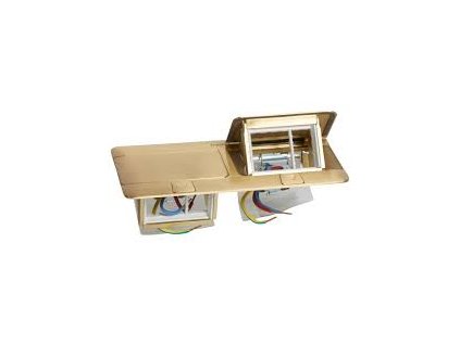 POP UP krabice do podlahy, broušená mosaz, 2x3 moduly LEGRAND 054017