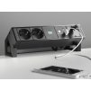 711 4 elektro zasuvka bachmann desk 2 2x 230v 2x usb nabijecka 1x uziv modul bila 902 232