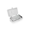 fttx opticky box ip44 vyklop kazeta 8 svaru pro 4xsc lc drz splitteru 135x205x38mm