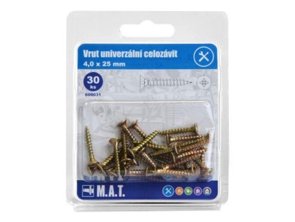 102924 vrut un celozavit 4 0x 25mm zz 30ks