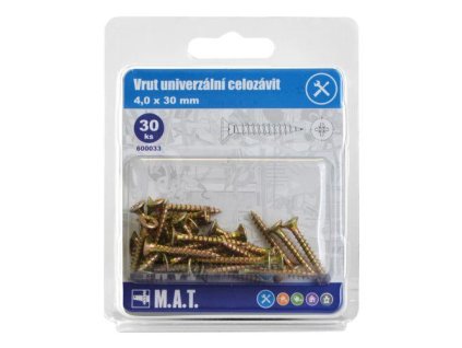 102927 vrut un celozavit 4 0x 30mm zz 30ks
