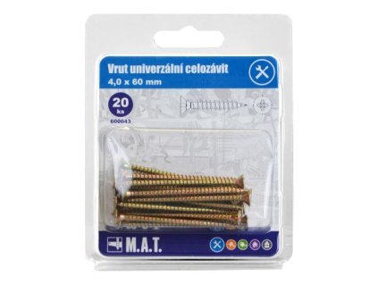 102942 vrut un celozavit 4 0x 60mm zz 20ks