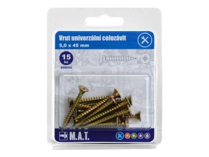 102960 vrut un celozavit 5 0x 45mm zz 15ks