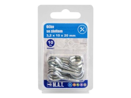 103233 ocko se zavitem zavrene 20x10x3 2mm zn 10ks