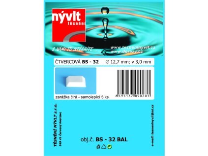 103644 doraz samolep ctverc s 12 7mm v 3mm tra bs 32 5ks