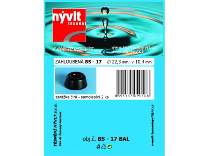 103647 doraz samolep zahloub pr 22 3x10 4mm tra bs 17 2ks