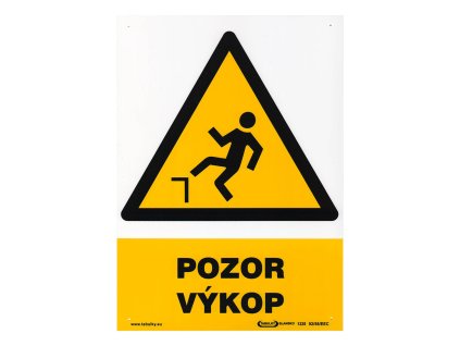 109179 tabulka pozor vykop 210x297mm a4 ph