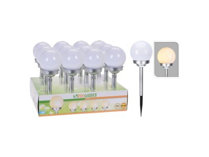 110499 lampa solarni koule 10cm v 39cm 1led bi