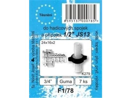 18083 sada tesneni ploche pryz js13 na 1 2 pripojku 3 4 24 x 16 mm f1 78