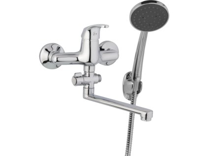 31182 nastenna umyvadlova a sprchova baterie slim roztec 150 mm otocny prepinac s prislusenstvim raminko 300 mm