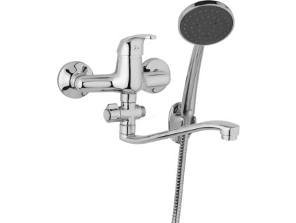 31185 nastenna umyvadlova a sprchova baterie slim roztec 150 mm otocny prepinac s prislusenstvim s raminko 250 mm
