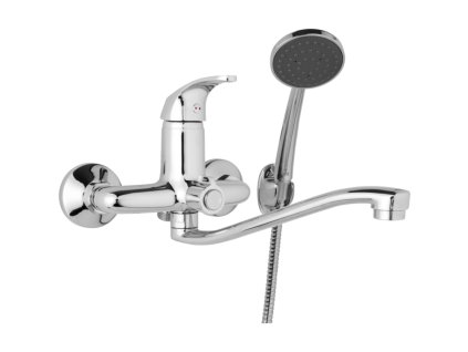 31842 nastenna umyvadlova a sprchova baterie slim roztec 150 mm otocny prepinac v tele s prislusenstvim s raminko 300 mm