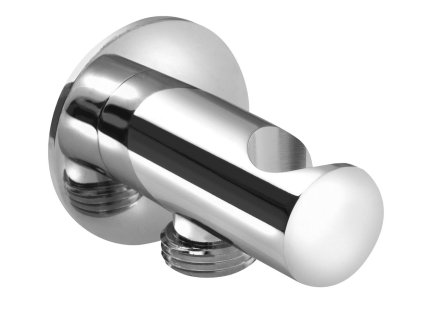 33924 drzak sprchy kulaty pevny s vyustenim chrom