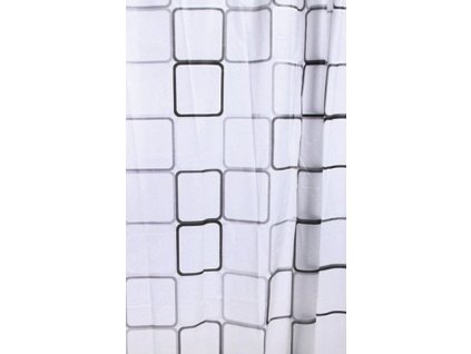 35550 sprchovy zaves 180x180cm vinyl ctvercovy vzor