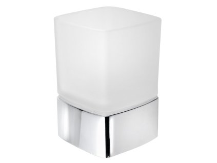 36846 lounge sklenka na postaveni mlecne sklo chrom