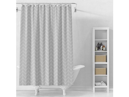 36948 sprchovy zaves 180x180cm vinyl seda geometrie