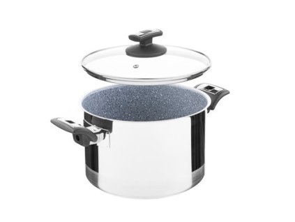 42996 hrnec cerammax pro comfort s poklici prumer 22cm objem 5 5l keramicky povrch sedy granit