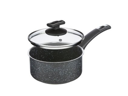 43083 rendlik s rukojeti black granitec s poklici prumer 18cm objem 2 0l