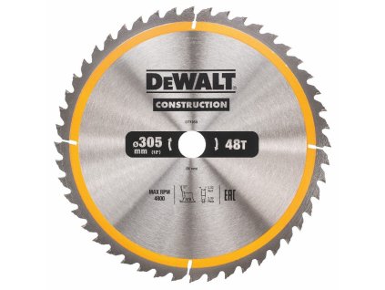 DeWALT DT1959 pilový kotouč CONSTRUCTION pro pokosové pily na dřevo s hřebíky, 305 x 30 mm, 48 zubů