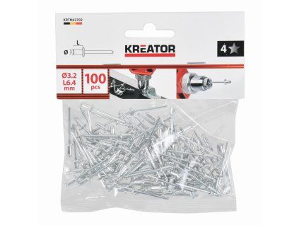 KRTH62702 - Trhací nýty 3,2x6,4mm 100ks