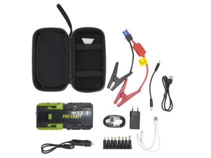 PROCRAFT JS-12NE startovací aku zdroj 1200A s funkcí powerbanky 12Ah a LED svítilny