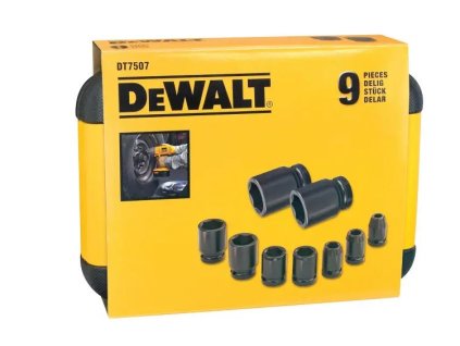 DeWALT DT7507 – 9dílná sada nástrčných klíčů 1/2