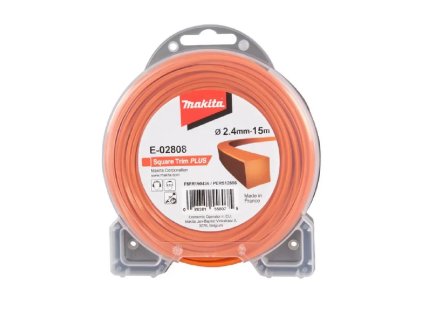 MAKITA-E02808 STRUNA TRIM SQUARE 2,4MM 15M HRANATÁ