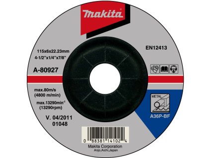 34110 makita a 80927 115 mm brusny kotouc na ocel