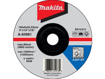 34116 makita a 84981 150 mm brusny kotouc na ocel