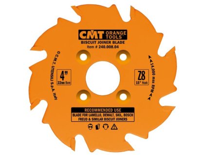 58344 cmt kotouc lamelovaci pro lamelove spoje d100x3 96 d22 z8 hw stridavy zub