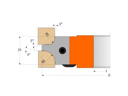 CMT Nůž pro C694003 - pár žiletek R=3+6mm