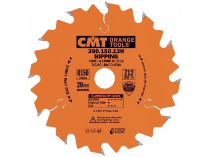 CMT Orange Pilový kotouč pro podélné řezy - D150x20 Z12 HW