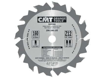 59076 cmt pilovy kotouc pro elektronaradi podelny rez d190x20 z12 hw