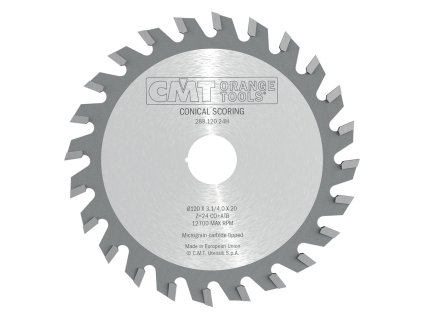 59847 cmt predrezovy kotouc konicky pro cnc stroje d180x4 3 5 5 d45 z36 hw