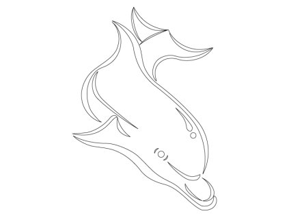 60486 cmt sablona na ornamenty na dvirka delfin 200x290mm