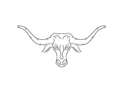 60495 cmt sablona na ornamenty na dvirka longhorn 419x194mm