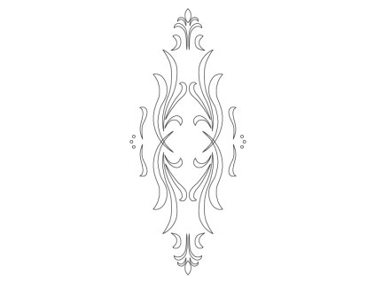 60516 cmt sablona na ornamenty na kuchynska dvirka klasik 440x185mm